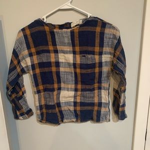 Zara Girls Flannel Long Sleeve